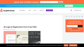 
                            6. 20 Login & Registration Form Free PSDs - GraphicsFuel