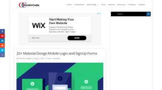 
                            12. 20+ Material Design Mobile Login and SignUp Forms - On Air Code