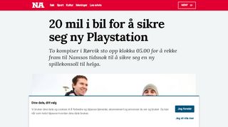 
                            12. 20 mil i bil for å sikre seg ny Playstation - Namdalsavisa