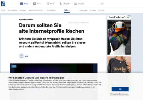 
                            8. 20 Minuten - Darum sollten Sie alte Internetprofile löschen - News