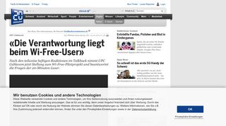 
                            9. 20 Minuten - «Die Verantwortung liegt beim Wi-Free-User» - News