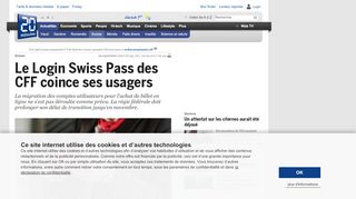 
                            8. 20 minutes - Le Login Swiss Pass des CFF coince ses usagers ...