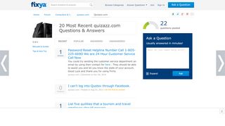 
                            11. 20 Most Recent quizazz.com Questions & Answers - Fixya