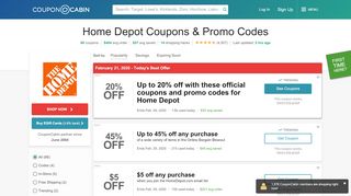 
                            13. 20% Off Home Depot Coupons & Promotion Codes - February 2019