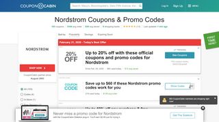 
                            7. 20% off Nordstrom Coupons & Codes - February 2019 - CouponCabin