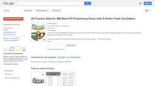 
                            8. 20 Practice Sets for SBI Bank PO Preliminary Exam with 5 Online ...