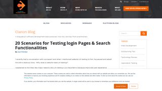 
                            4. 20 scenarios for testing login pages and search functionality on ...