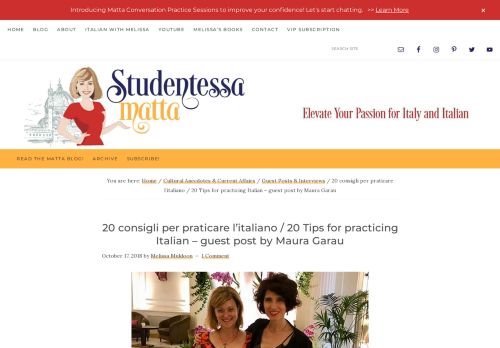 
                            13. 20 Tips for practicing Italian by Maura Garau of CyberItalian