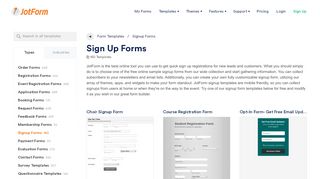 
                            1. 200+ Sign Up Form Templates & Examples - JotForm