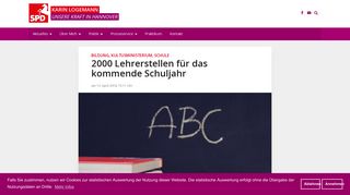 
                            12. 2000 Lehrerstellen für das kommende Schuljahr › Karin Logemann