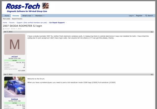 
                            13. 2007 SKODA ROOMSTER 5J login - Ross-Tech Forums