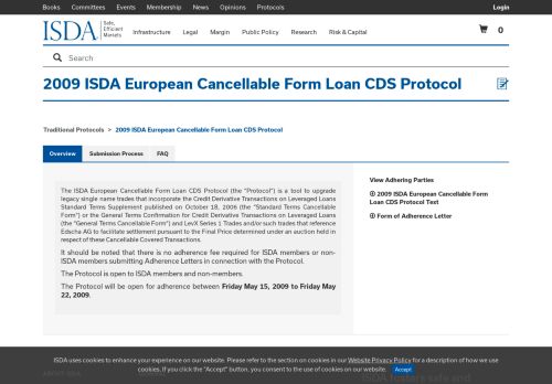 
                            10. 2009 ISDA European Cancellable Form Loan CDS Protocol ...