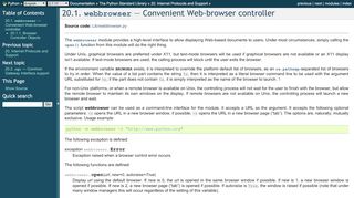 
                            3. 20.1. webbrowser — Convenient Web-browser controller — Python ...