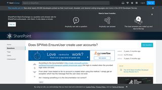 
                            9. 2013 - Does SPWeb.EnsureUser create user accounts? - SharePoint ...