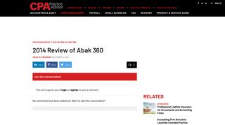 
                            12. 2014 Review of Abak 360 | CPA Practice Advisor
