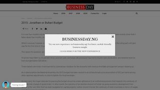 
                            12. 2015: Jonathan or Buhari Budget - BusinessDay Online, TV, and ...