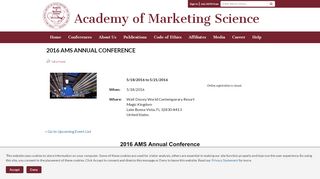 
                            12. 2016 AMS Annual Conference - Academy of Marketing Science