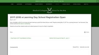 
                            8. 2017-2018 e-Learning Day School Registration Open — Wexford ...