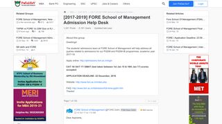 
                            7. [2017-2019] FORE School of Management Admission Help Desk ...