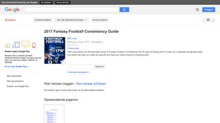 
                            10. 2017 Fantasy Football Consistency Guide