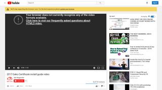 
                            12. 2017 Geko Certificate install guide video - YouTube