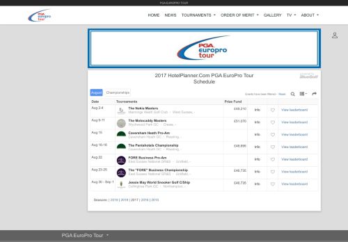 
                            13. 2017 HotelPlanner.com PGA EuroPro Tour Schedule