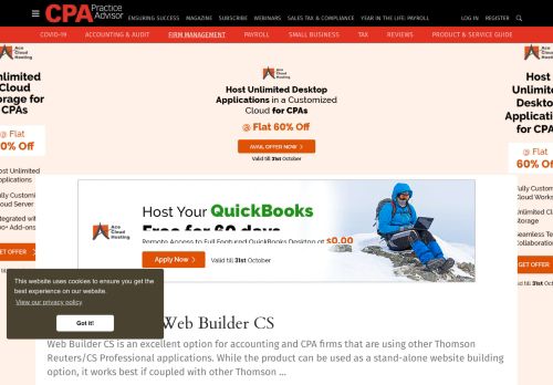 
                            8. 2017 Review of Web Builder CS | CPA Practice Advisor