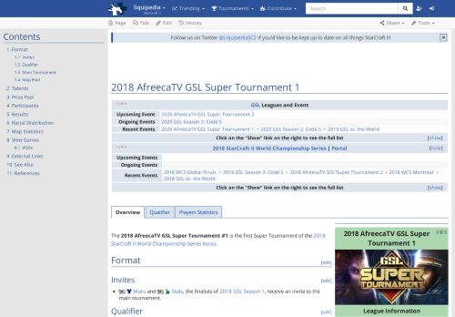 
                            13. 2018 AfreecaTV GSL Super Tournament 1 - Liquipedia - The StarCraft ...
