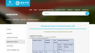 
                            4. 2018 Application Notice for International Students, CUMT