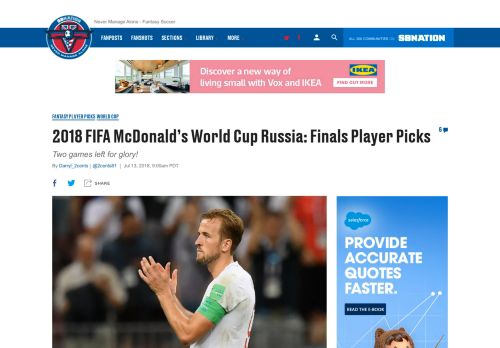 
                            10. 2018 FIFA World Cup Russia: FIFA Fantasy Finals Player Picks ...