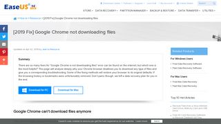 
                            5. [2018 Fix] Google Chrome Not Downloading Files - EaseUS