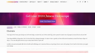 
                            8. 2018 Horse Horoscope | 2018 Horoscopes by Horoscope.com