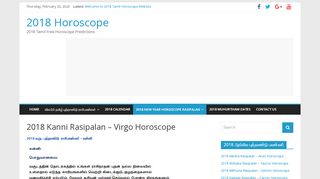 
                            3. 2018 Kanni Rasipalan – Virgo Horoscope – 2018 Horoscope