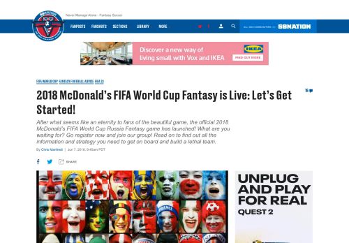 
                            9. 2018 McDonald's FIFA World Cup Fantasy is Live: Let's Get Started ...