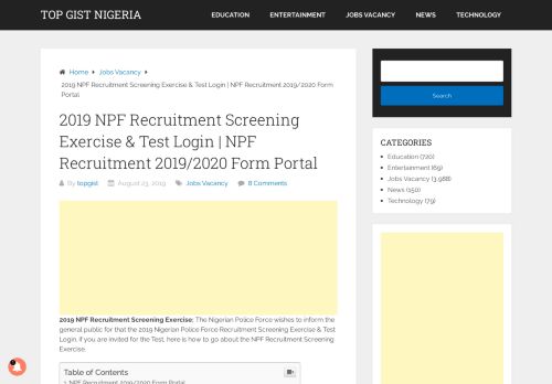 
                            10. 2018 NPF Recruitment Screening Exercise & Test Login | NPF ...