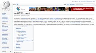 
                            9. 2018 NRA boycott - Wikipedia