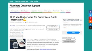 
                            9. 2018 Vault.uber.com To Enter Your Bank Information| Set Up