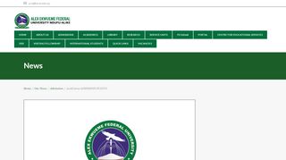 
                            8. 2018/2019 ADMISSION STATUS | Alex Ekwueme Federal University ...