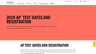 
                            6. 2019 AP Test Dates and Registration | Kaplan Test Prep