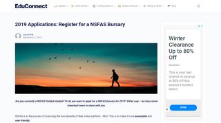 
                            11. 2019 Applications: Register for a NSFAS Bursary | EduConnect