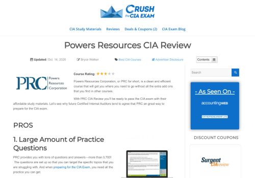 
                            2. 2019 Powers Resources CIA Review (PRC) [DISCOUNT CODES]