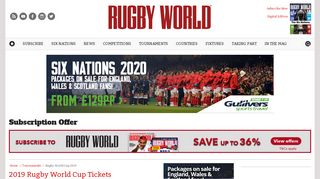 
                            9. 2019 Rugby World Cup Tickets - When and where to get them