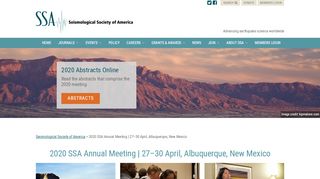 
                            12. 2019 SSA Annual Meeting – 23-26 April 2019 | Seismological Society ...