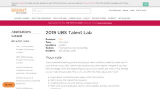 
                            9. 2019 UBS Talent Lab - UBS - Bright Network