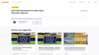 
                            11. 2019 USO Northwest Five-Star Gala - Volunteer Sign Up Tickets, Sat ...