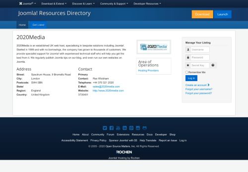 
                            6. 2020Media - Joomla! Resources Directory