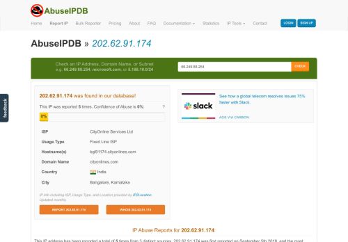 
                            10. 202.62.91.174 | CityOnline Services Ltd | AbuseIPDB