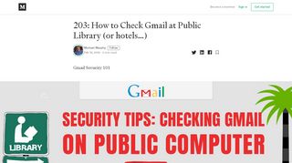 
                            8. 203: How to Check Gmail at Public Library (or hotels…) - Medium