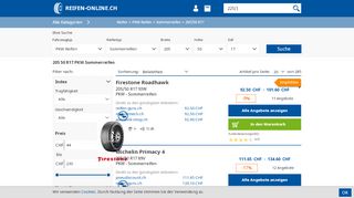 
                            10. 205/ 50 R17 PKW Sommerreifen ab 92.50 CHF | Reifen-online.ch