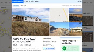 
                            10. 20580 Via Feliz Pt, Fountain, CO 80817 | Zillow